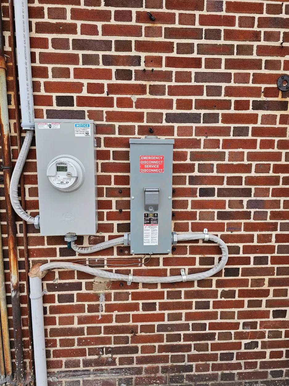 New meter and disconnect installation, Baltimore City
