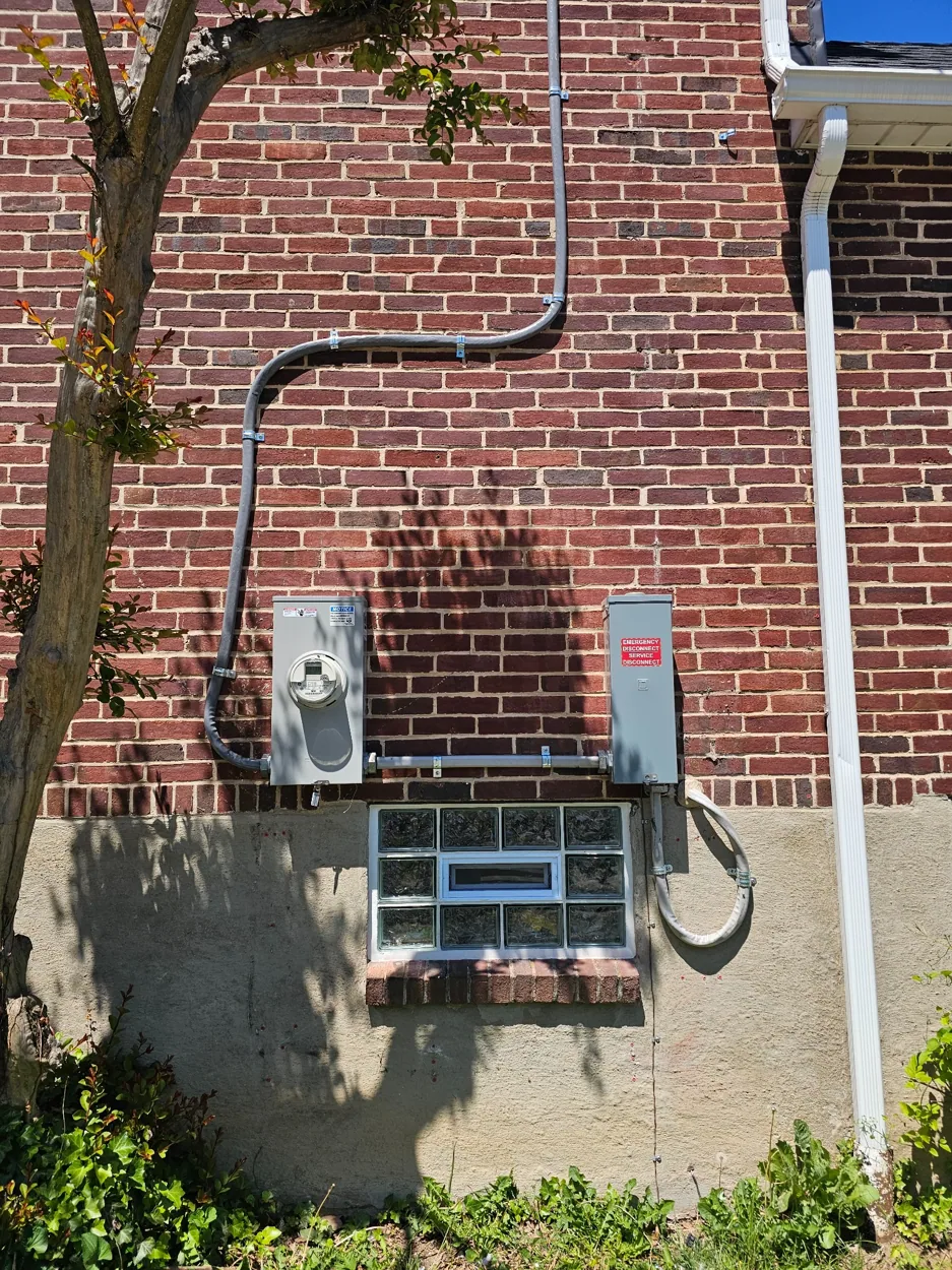 Completed 200-amp service upgrade, Parkville Maryland